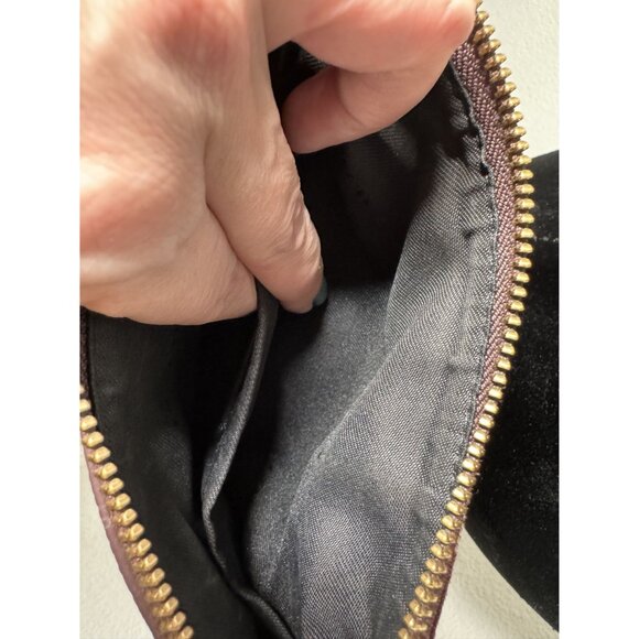 Coach Authentic Burgundy Stripe Canvas & Leather Crossbody Bag With Adjustable S - Picture 8 of 12